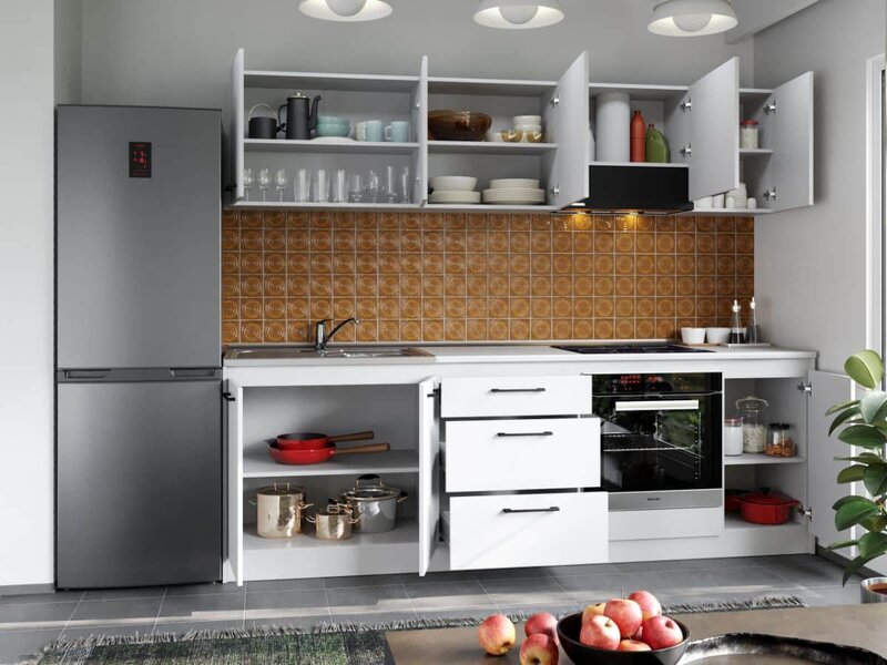 Set Mobila Bucatarie Mina Pure 240 Alb C42